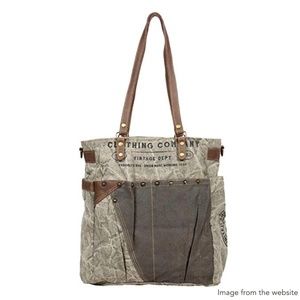 Myra Bag Broil Upcycled Canvas Shoulder Bag ~ NWT